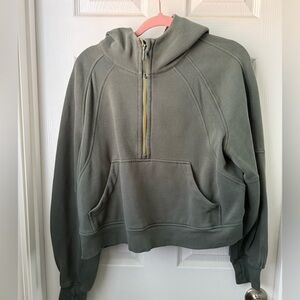 Lululemon dark forest oversized half zip scuba